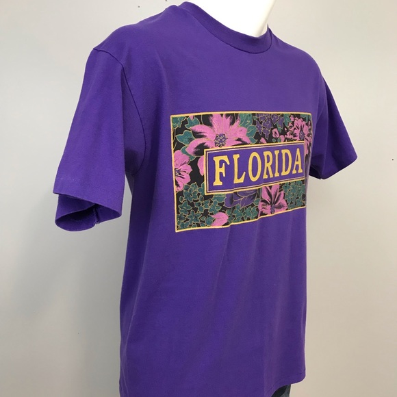 Vintage Florida Purple T Shirt L Single Stitch - Picture 3 of 6